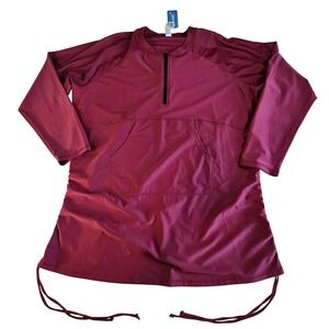 HALCURT Rashguard Swim shirt Womens 3X Purple Quarter Zip Long sleeve NEW